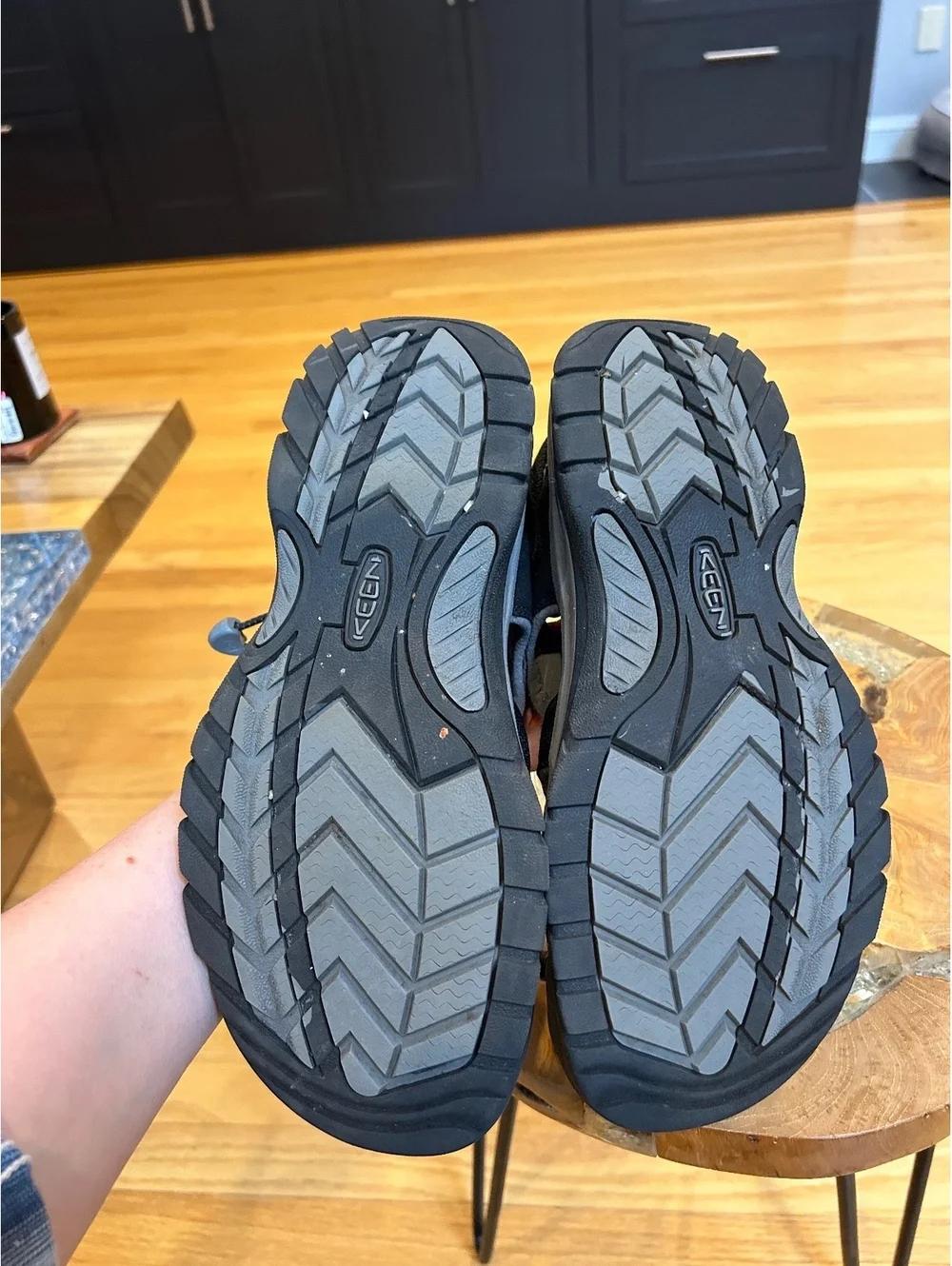 Men's KEEN Rapids H2 Sandal Black/Steel Grey Size 9